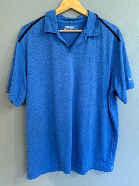 Nike Blue Heather Tour Performance Golf Polo